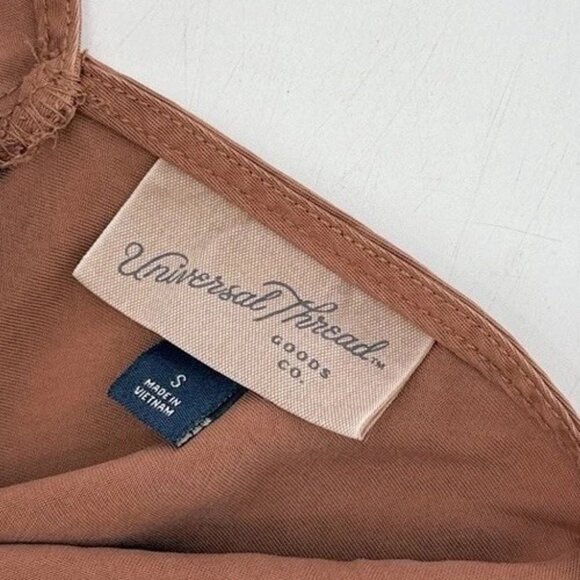 Universal Thread 100% Lyocell Rust Dress Sz Small Pockets Boho Preppy - Picture 3 of 9